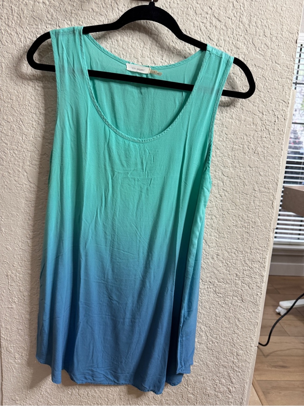 Lina Ombre Tank Top in Aqua and Blue